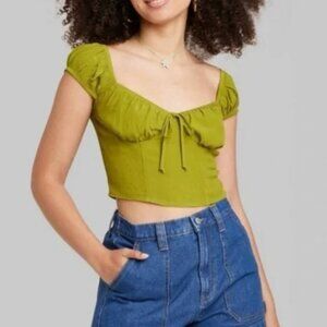 Wild Fable Green Crop Top